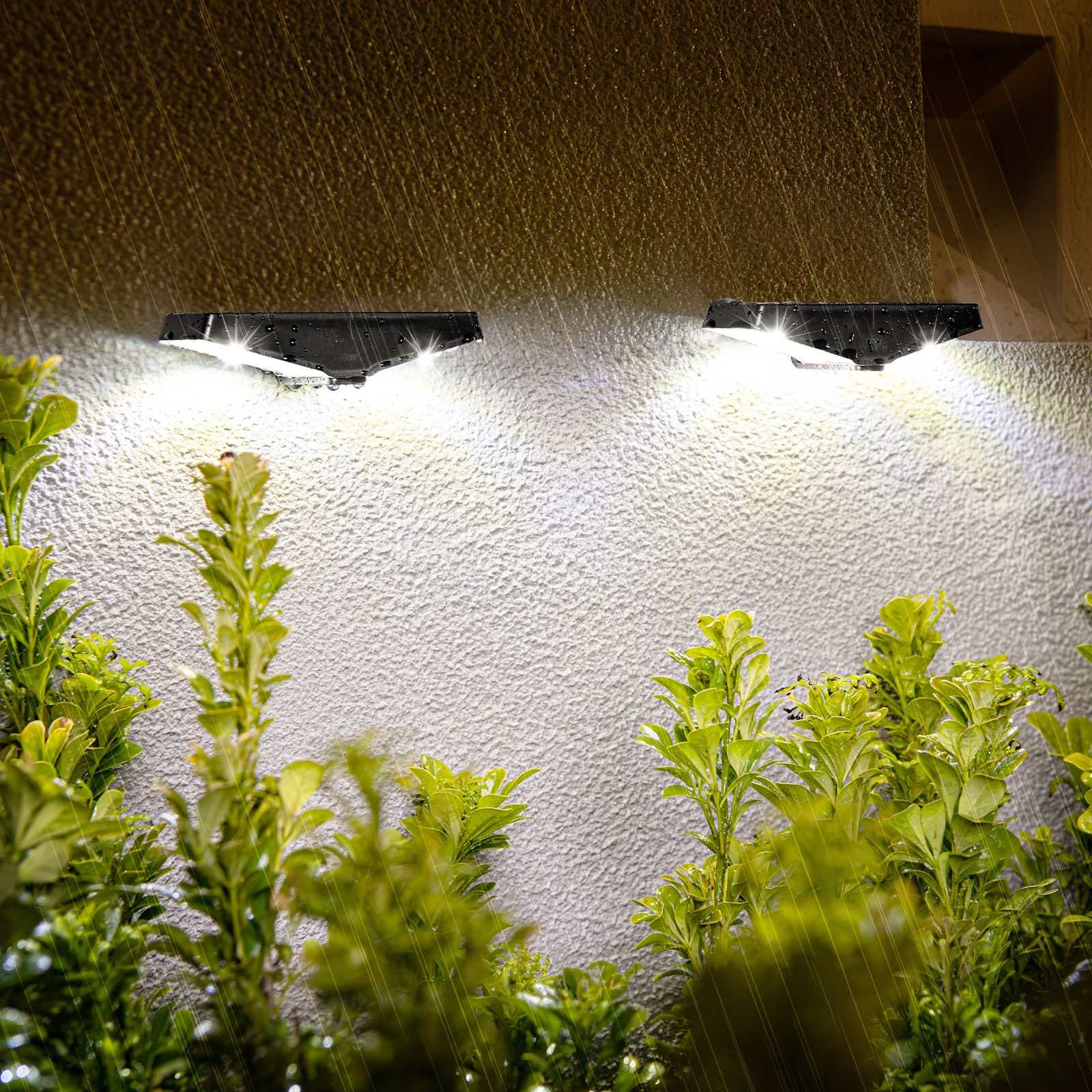 2 pcs/lot solar garden light Villa outdoor garden atmosphere light exterior wall decoration Intelligent sensing LED light 2V 200MA white light view 2